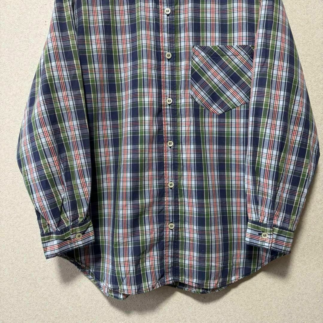 【希少】SAND BEIGE チェックシャツ ブラウス 長袖シャツ 日本製 レディースのトップス(シャツ/ブラウス(長袖/七分))の商品写真