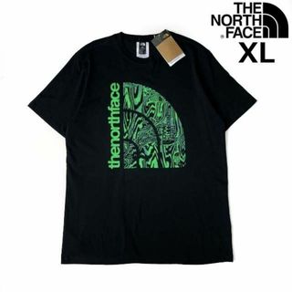 ザノースフェイス(THE NORTH FACE)のノースフェイス 半袖 Tシャツ ビッグロゴ US(XL)黒 総柄 180902(Tシャツ/カットソー(半袖/袖なし))