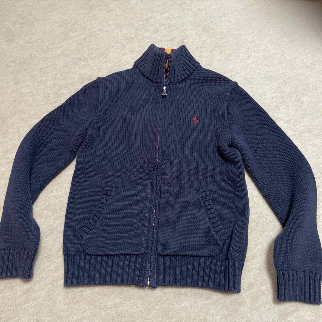 POLO RALPH LAUREN(ポロラルフローレン)のラルフローレン　コットンフルジップアップセーター140サイズ キッズ/ベビー/マタニティのキッズ服男の子用(90cm~)(ニット)の商品写真