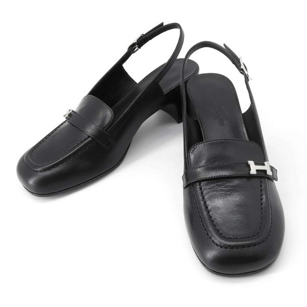 Hermes(エルメス)のエルメス パンプス アンフィニ 50 レザー レディースサイズ35 HERMES 靴 黒 レディースの靴/シューズ(ハイヒール/パンプス)の商品写真