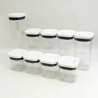 OXO / オクソー ◆【キッチン】ポップコンテナ 保存容器 サイズ違い 9個セット 生活雑貨【中古】 [0220469797](容器)