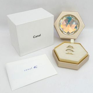 Canal4℃ / カナル ヨンドシー ◆リング/指輪/SILVER刻印/3点/セット/石付き/ゴールドカラー/9号 【リング/指輪/アクセサリー】 レディースファッション【中古】 [0220480391](リング(指輪))