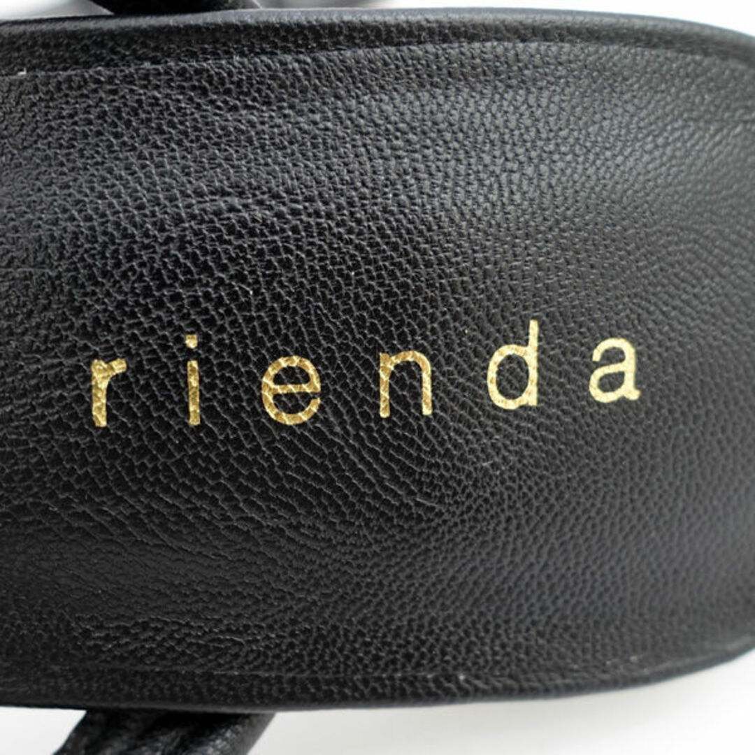 rienda(リエンダ)のrienda / リエンダ ◆サンダル/ストライプ/合皮/ブラック/サイズM 110GS755 【レディース/ガールズ/LADY/女性/婦人】【靴/クツ/シューズ/SHOES】 レディースファッション【中古】 [0220482192] レディースの靴/シューズ(ハイヒール/パンプス)の商品写真