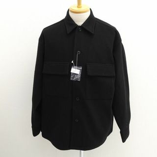 URBAN RESEARCH / アーバンリサーチ ◆CPOジャケット/カットメルトン/ブラック/サイズL/タグ付き IT27-17A024 【メンズ/MEN/男性/ボーイズ/紳士】 メンズファッション【未使用】 [0220483215]