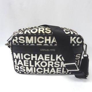 マイケルコース(Michael Kors)のマイケルコース ショルダーバッグ ロゴ総柄 ホワイト/ブラック Ft601352 中古(ショルダーバッグ)