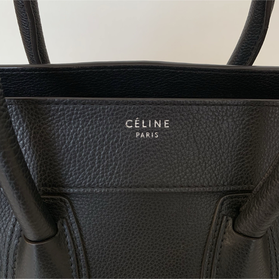 celine(セリーヌ)の【美品】CELINE セリーヌ ラゲージ ミニショッパー  ブラック レディースのバッグ(ハンドバッグ)の商品写真