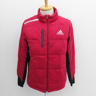 アディダス(adidas)のadidas / アディダス ◆中綿ジャケット/ロゴ/レッド/サイズL A02011 【メンズ/MEN/男性/ボーイズ/紳士】 メンズファッション【中古】 [0220484171](ダッフルコート)