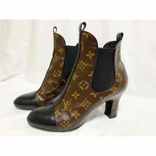 ルイヴィトン(LOUIS VUITTON)の希少 超美品 ルイヴィトン モノグラム サイドゴア ショートブーツ 37 1/2(ブーツ)