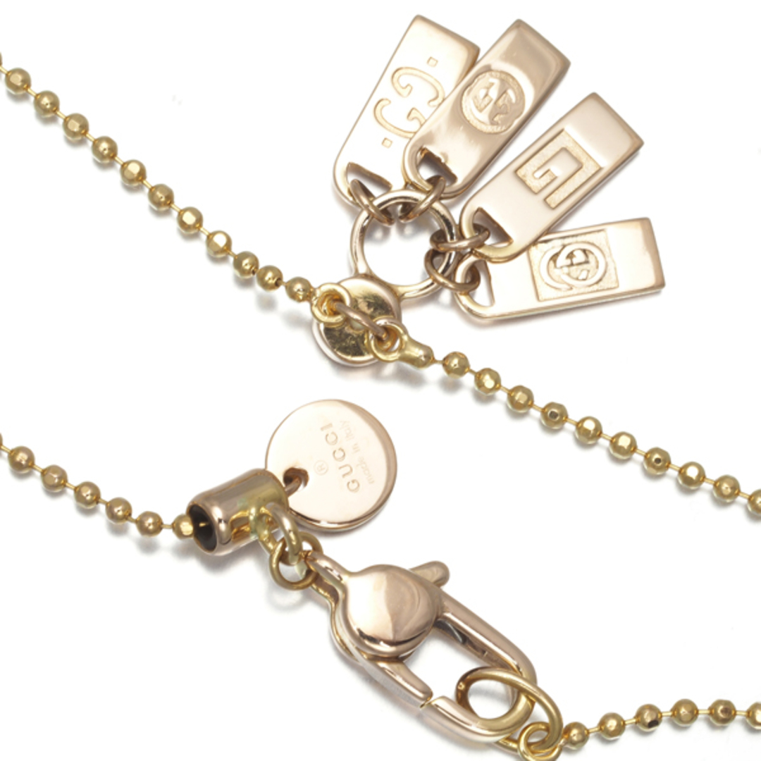 GUCCI - グッチ ネックレス ダイヤ ロゴ プレート K18YG の通販 GUCCI - グッチ ネックレス ダイヤ ロゴ プレート K18YG の通販