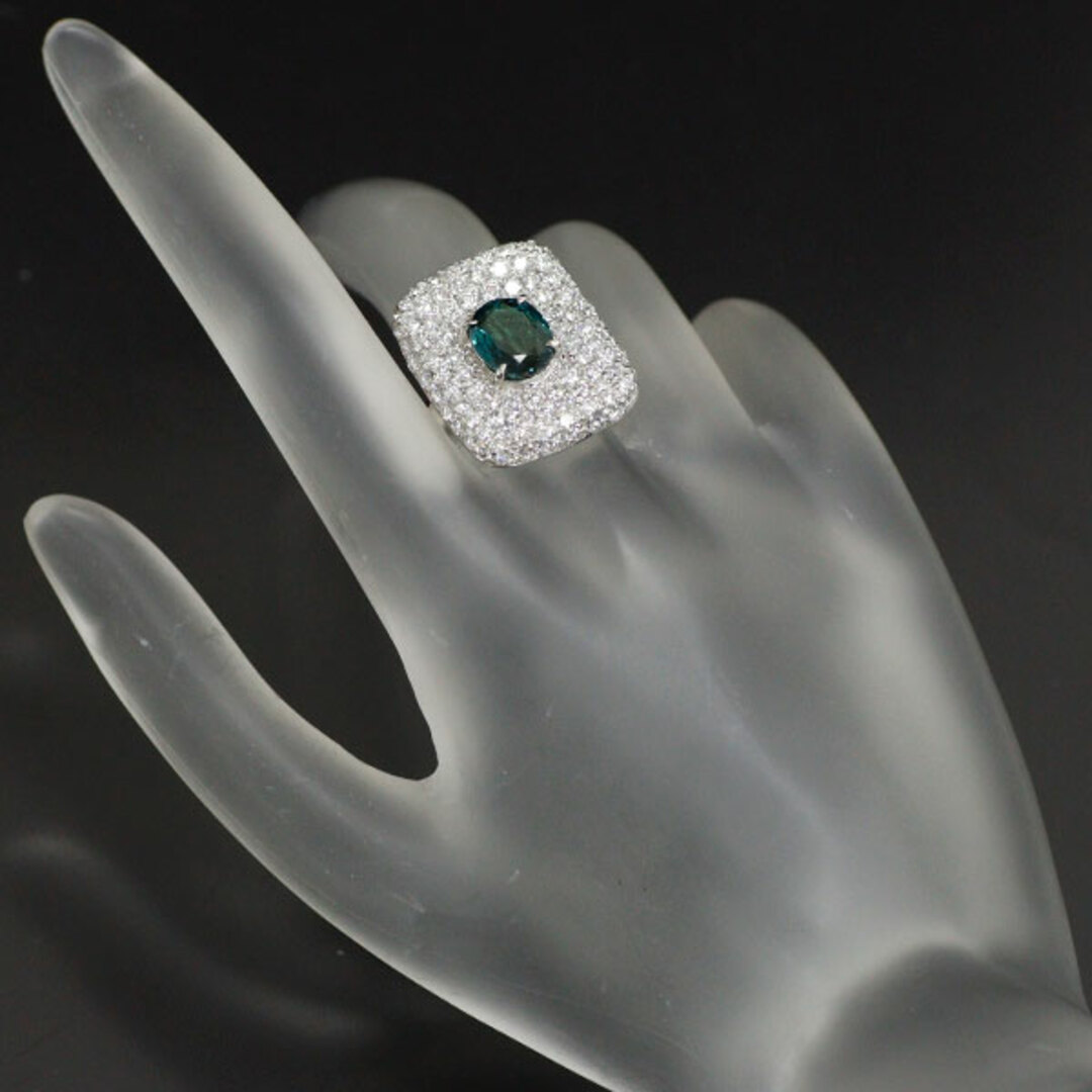 希少 Pt900 インド産アレキサンドライト ダイヤモンド リング 2.230ct D2.53ct レディースのアクセサリー(リング(指輪))の商品写真