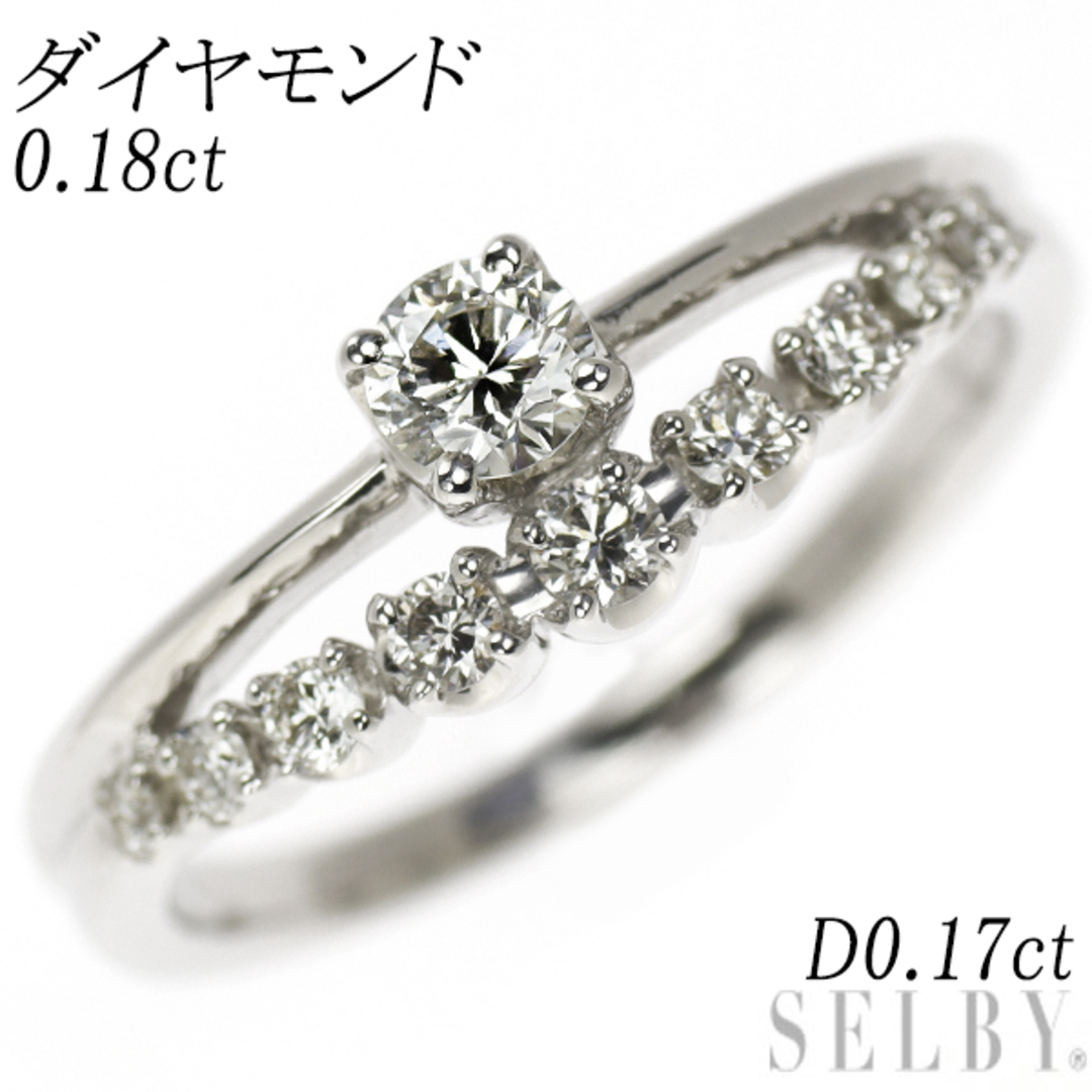 Pt900 ダイヤモンド リング 0.18ct D0.17ct レディースのアクセサリー(リング(指輪))の商品写真