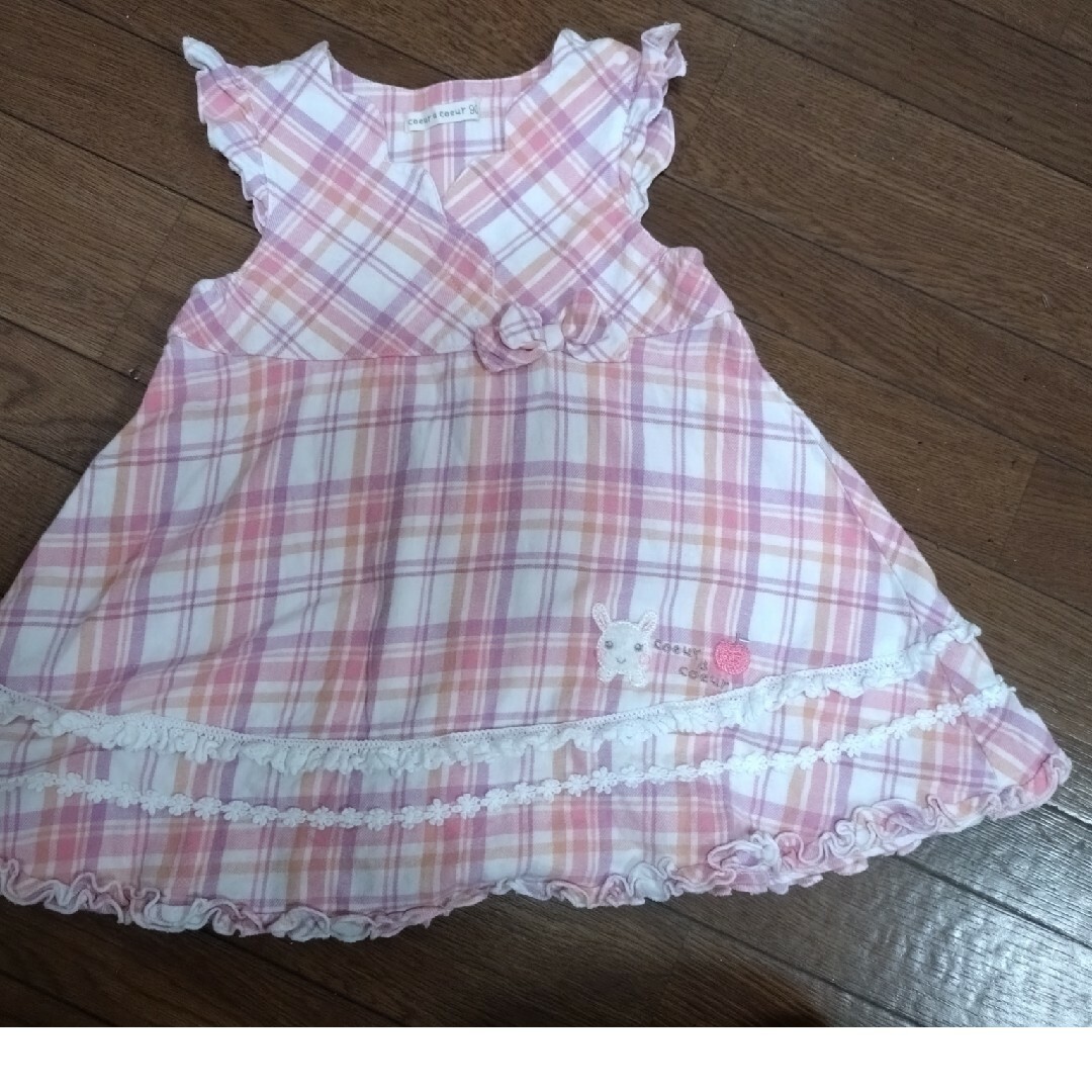 coeur a coeur(クーラクール)の＃coeur  a coeur　＃キムラタン　＃ワンピース　美品　＃90 キッズ/ベビー/マタニティのキッズ服女の子用(90cm~)(ワンピース)の商品写真