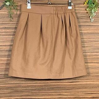 スローブイエナ スカート XSサイズ相当 茶色 ブラウン 無地 チャック付き(ひざ丈スカート)