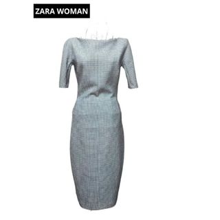 ザラ(ZARA)の✨春初夏✨ZARA WOMAN★千鳥柄★ロングワンピース★sizeXS(ロングワンピース/マキシワンピース)