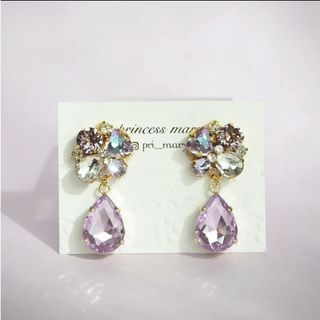 先着1名様限定》ラベンダー雫のtriangle bijouピアス(ピアス)