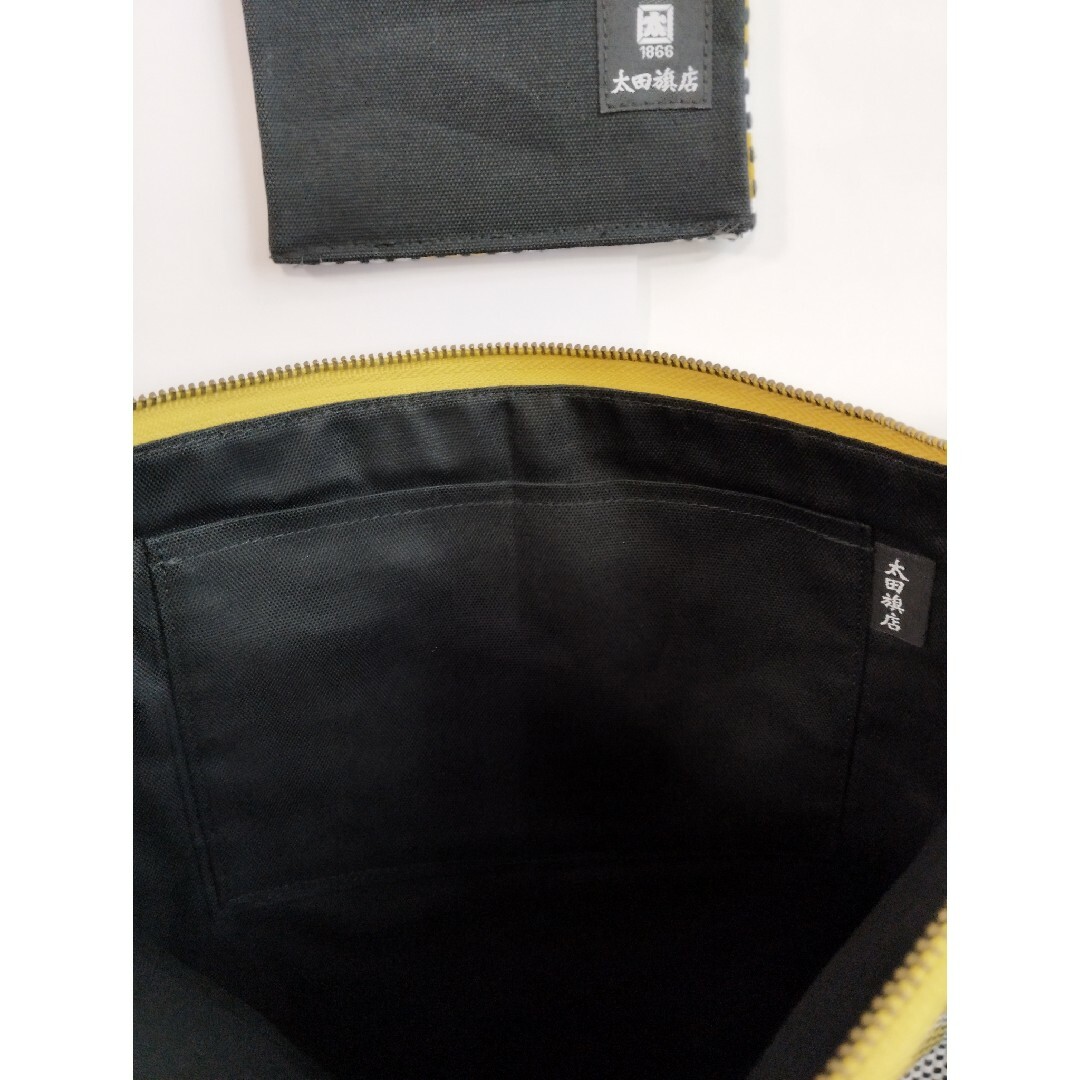 大分県 太田旗店 刺子 ポーチ 名刺 カードケース クラッチバッグ 伝統工芸 メンズのバッグ(セカンドバッグ/クラッチバッグ)の商品写真