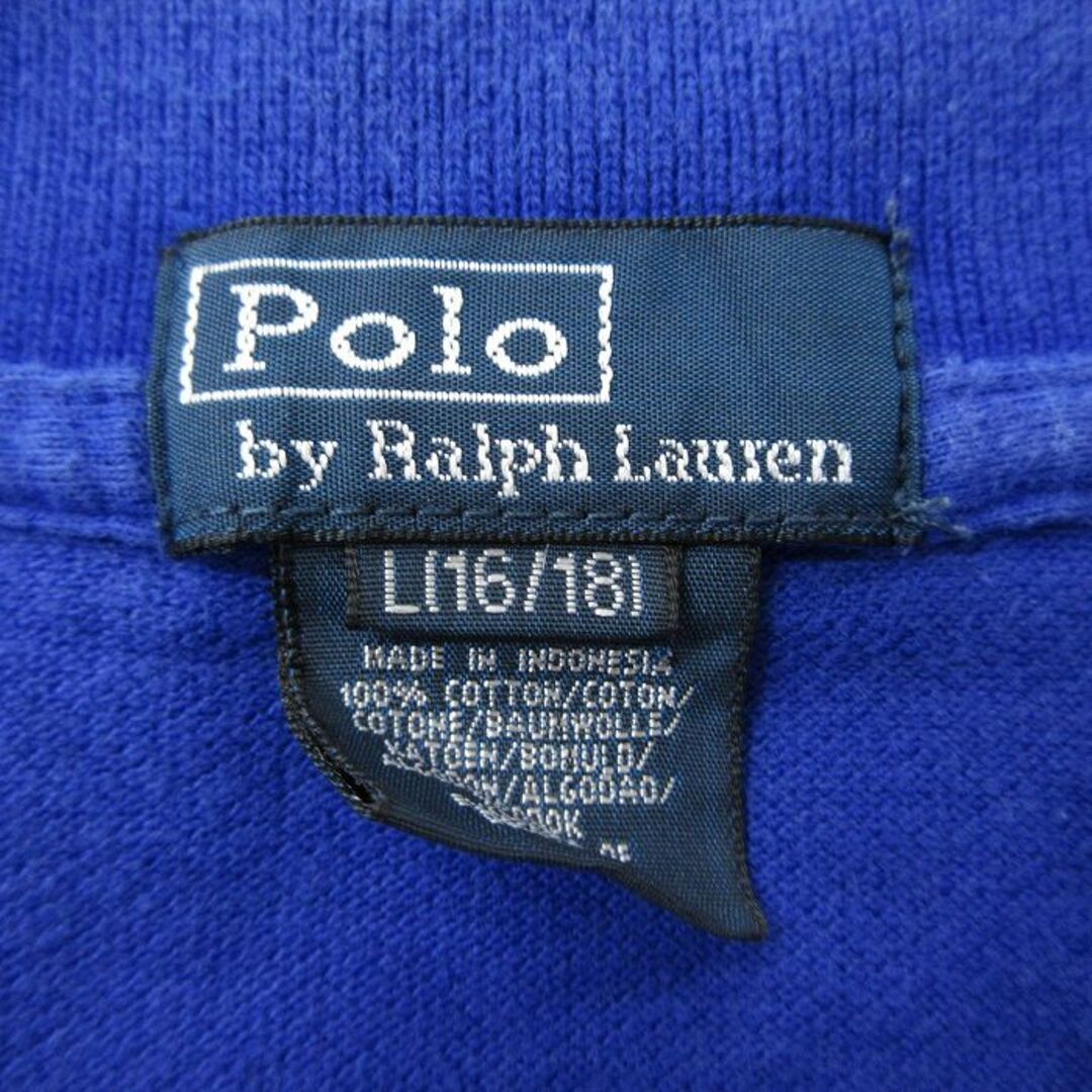 Ralph Lauren(ラルフローレン)の古着 ラルフローレン Ralph Lauren 半袖 ブランド ポロ シャツ キッズ ボーイズ 子供服 90年代 90s ワンポイントロゴ 鹿の子 コットン 青 ブルー 23jul26 キッズ/ベビー/マタニティのベビー服(~85cm)(その他)の商品写真