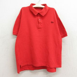 ラコステ(LACOSTE)の古着 ラコステ LACOSTE 半袖 ブランド ポロ シャツ キッズ ボーイズ 子供服 90年代 90s ワンポイントロゴ コットン USA製 赤 レッド 23jul26(その他)