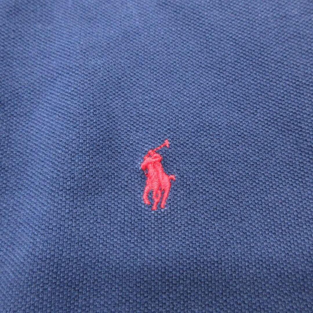 Ralph Lauren(ラルフローレン)の古着 ラルフローレン Ralph Lauren 半袖 ブランド ポロ シャツ キッズ ボーイズ 子供服 90年代 90s ワンポイントロゴ 鹿の子 コットン 紺 ネイビー 23jul26 キッズ/ベビー/マタニティのベビー服(~85cm)(その他)の商品写真