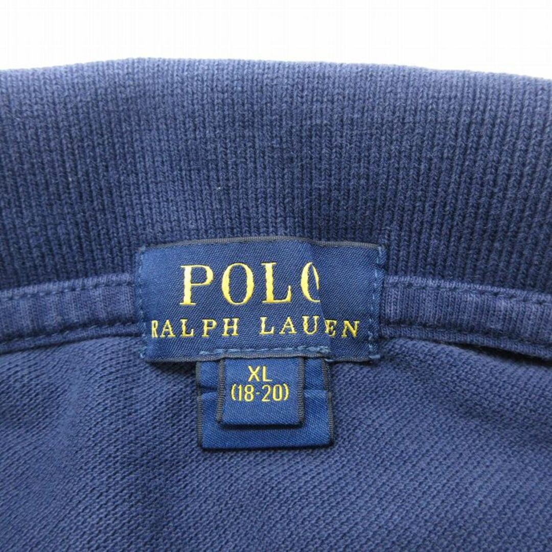 Ralph Lauren(ラルフローレン)の古着 ラルフローレン Ralph Lauren 半袖 ブランド ポロ シャツ キッズ ボーイズ 子供服 ワンポイントロゴ 鹿の子 コットン 紺 ネイビー 23jul26 キッズ/ベビー/マタニティのベビー服(~85cm)(その他)の商品写真