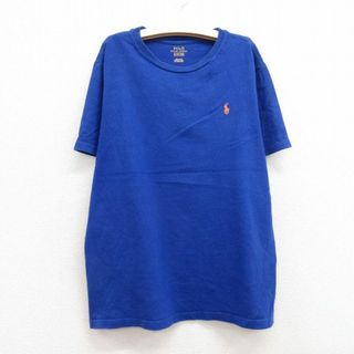 ラルフローレン(Ralph Lauren)の古着 ラルフローレン Ralph Lauren 半袖 ブランド Tシャツ キッズ ボーイズ 子供服 ワンポイントロゴ コットン クルーネック 青 ブルー 23jul26(シャツ/カットソー)