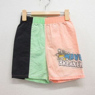 古着 ショート イージー パンツ ショーツ キッズ ボーイズ 子供服 80年代 80s WAVE コットン マルチカラー 薄オレンジ系他 23jul29(パンツ)