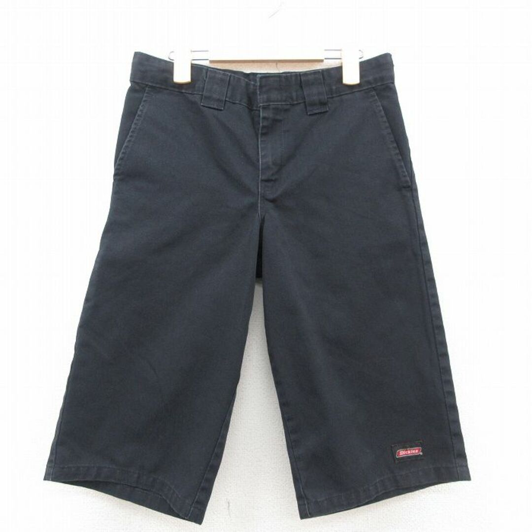 Dickies(ディッキーズ)の古着 ディッキーズ Dickies ワーク 7分丈 パンツ キッズ ボーイズ 子供服 黒 ブラック 23jul29 キッズ/ベビー/マタニティのベビー服(~85cm)(パンツ)の商品写真