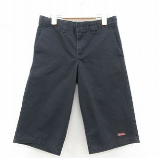 ディッキーズ(Dickies)の古着 ディッキーズ Dickies ワーク 7分丈 パンツ キッズ ボーイズ 子供服 黒 ブラック 23jul29(パンツ)