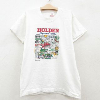 古着 半袖 ビンテージ Tシャツ キッズ ボーイズ 子供服 90年代 90s HOLDEN 馬 コットン クルーネック USA製 白 ホワイト 23jul28(シャツ/カットソー)