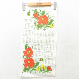 中古 ベラ VERA タペストリー 70年代 70s 花 生成り 23jul29(絵画/タペストリー)