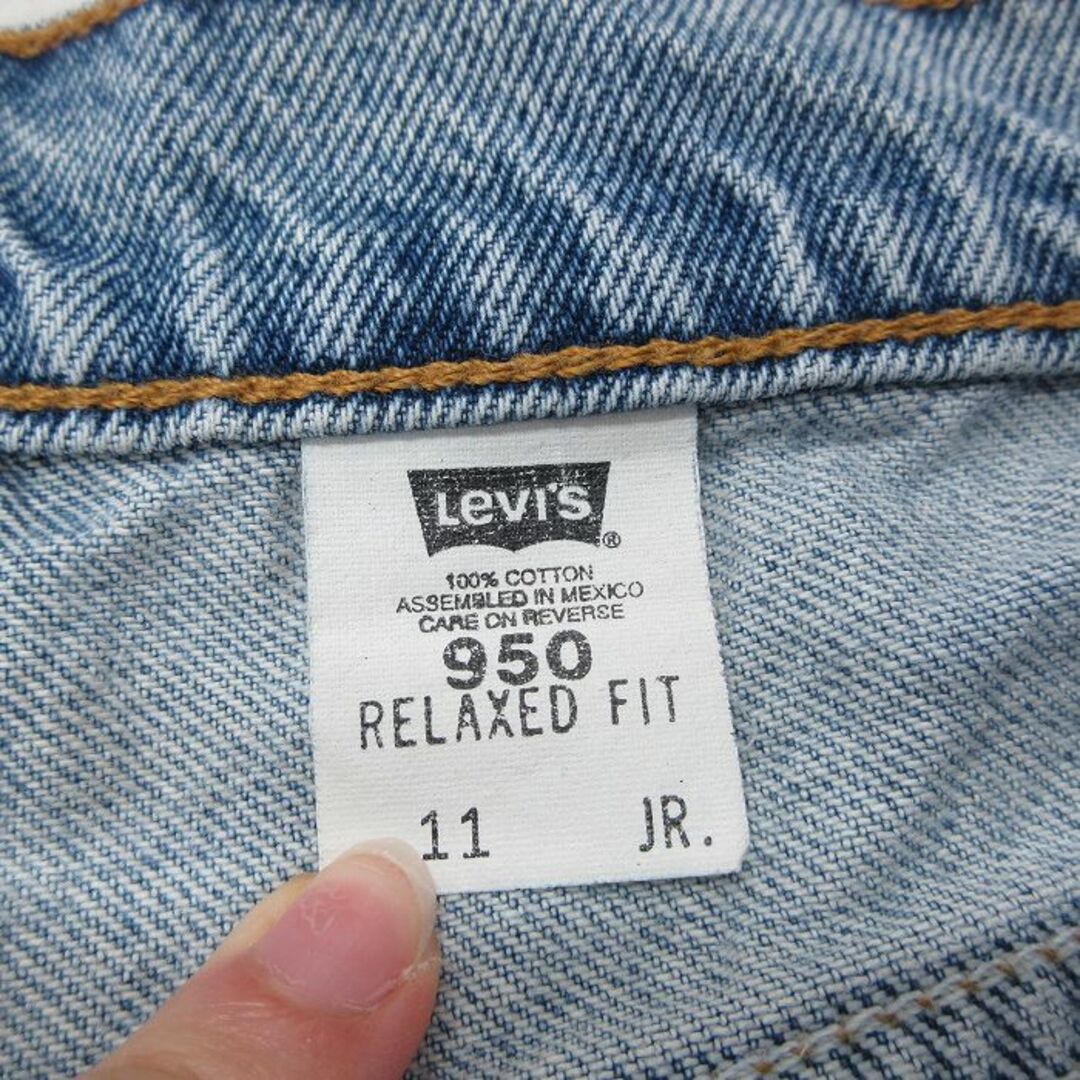 Levi's(リーバイス)の古着 リーバイス Levis 37952 950 ショート パンツ ショーツ レディース 00年代 00s コットン 薄紺 ネイビー デニム 23jul26 中古 ボトムス 短パン ショーパン ハーフ レディースのパンツ(ショートパンツ)の商品写真