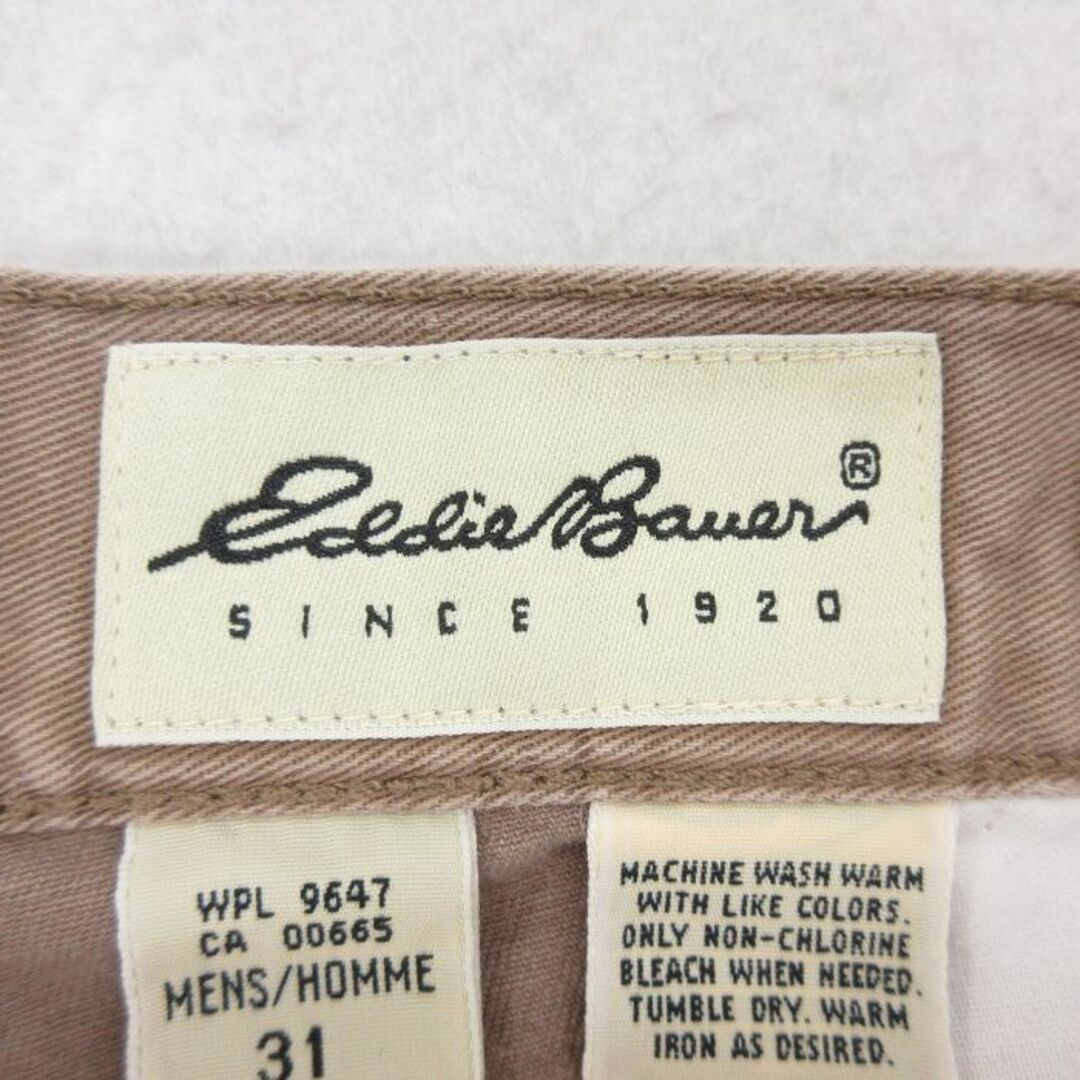 Eddie Bauer(エディーバウアー)のW31★古着 エディーバウアー ショート チノ パンツ チノパン ショーツ メンズ 00年代 00s コットン 茶 ブラウン 23jul27 中古 ボトムス 短パン ショーパン メンズのパンツ(ワークパンツ/カーゴパンツ)の商品写真