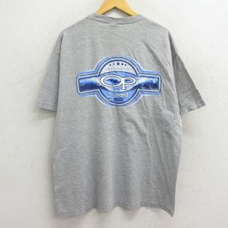 オーシャンパシフィック(OCEAN PACIFIC)のXL★古着 オーシャンパシフィック 半袖 ビンテージ Tシャツ メンズ 00年代 00s ビッグロゴ クルーネック グレー 霜降り 23jul27 中古(Tシャツ/カットソー(半袖/袖なし))