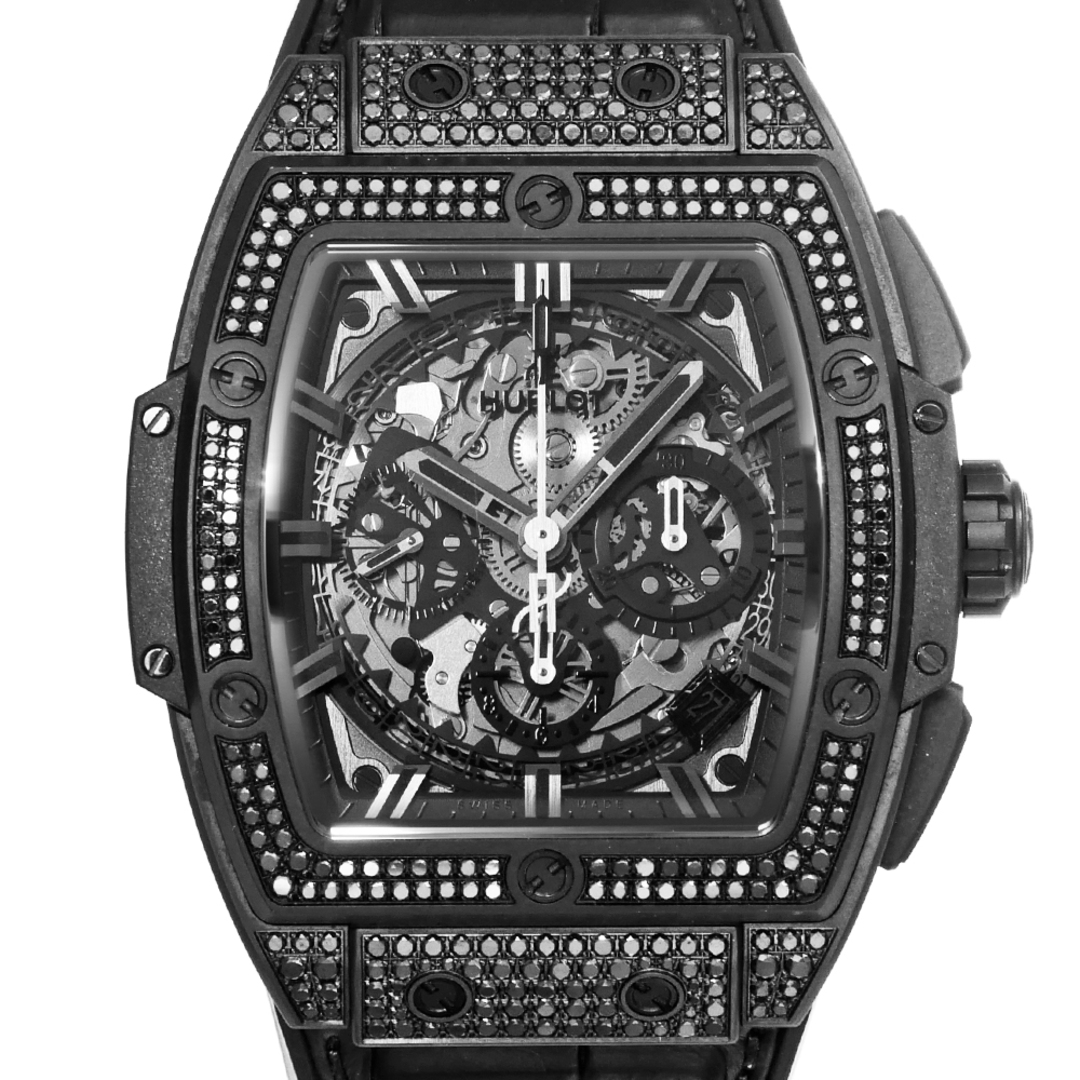 HUBLOT(ウブロ)のウブロ スピリット オブ ビッグバン オールブラック パヴェダイヤモンド Ref.641.CI.0110.RX.1700 中古品 メンズ 腕時計 メンズの時計(腕時計(アナログ))の商品写真