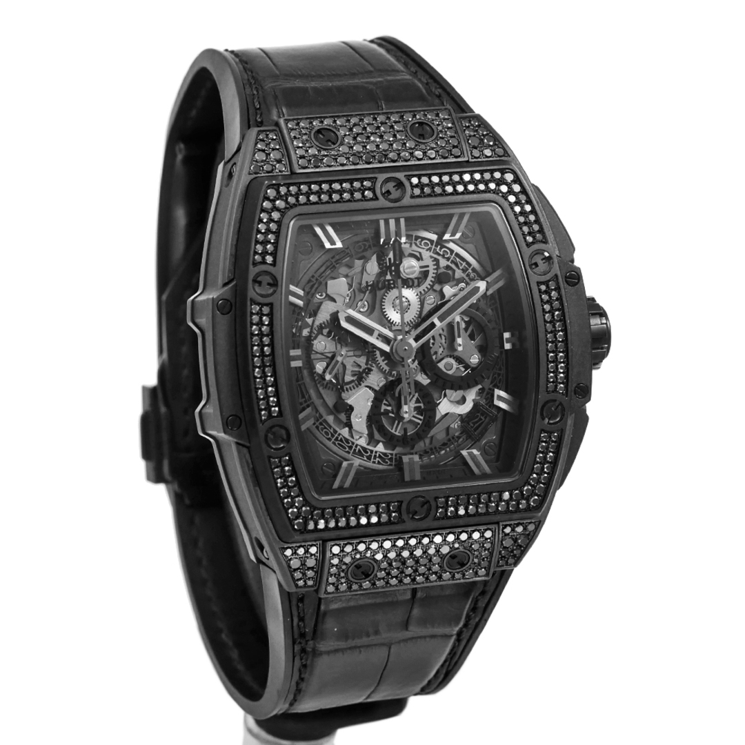 HUBLOT(ウブロ)のウブロ スピリット オブ ビッグバン オールブラック パヴェダイヤモンド Ref.641.CI.0110.RX.1700 中古品 メンズ 腕時計 メンズの時計(腕時計(アナログ))の商品写真