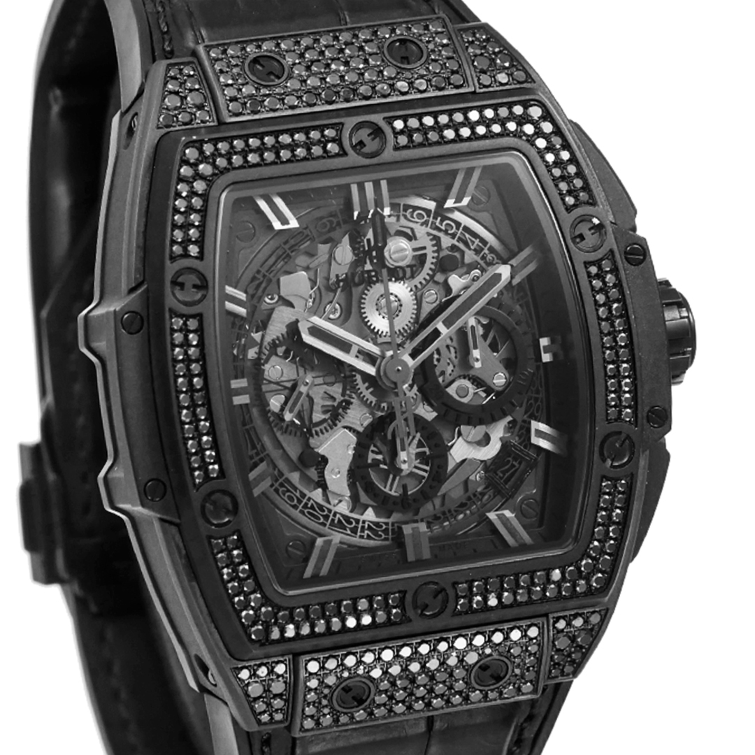 HUBLOT(ウブロ)のウブロ スピリット オブ ビッグバン オールブラック パヴェダイヤモンド Ref.641.CI.0110.RX.1700 中古品 メンズ 腕時計 メンズの時計(腕時計(アナログ))の商品写真