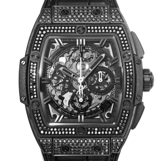 ウブロ(HUBLOT)のウブロ スピリット オブ ビッグバン オールブラック パヴェダイヤモンド Ref.641.CI.0110.RX.1700 中古品 メンズ 腕時計(腕時計(アナログ))