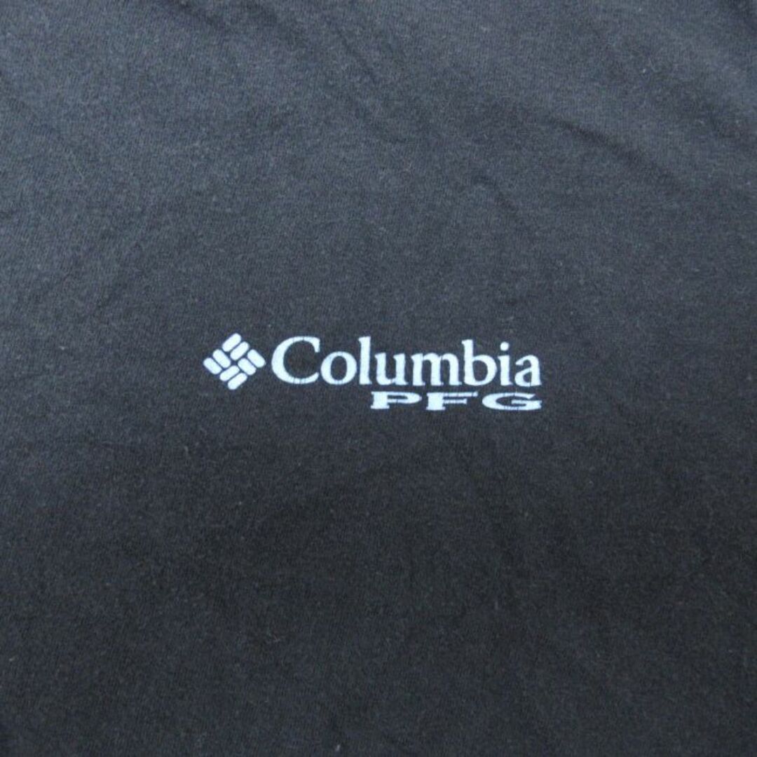 Columbia(コロンビア)のL★古着 コロンビア COLUMBIA Columbia 半袖 ブランド Tシャツ メンズ 魚 PFG コットン クルーネック 黒 ブラック 23jul26 中古 メンズのトップス(Tシャツ/カットソー(半袖/袖なし))の商品写真