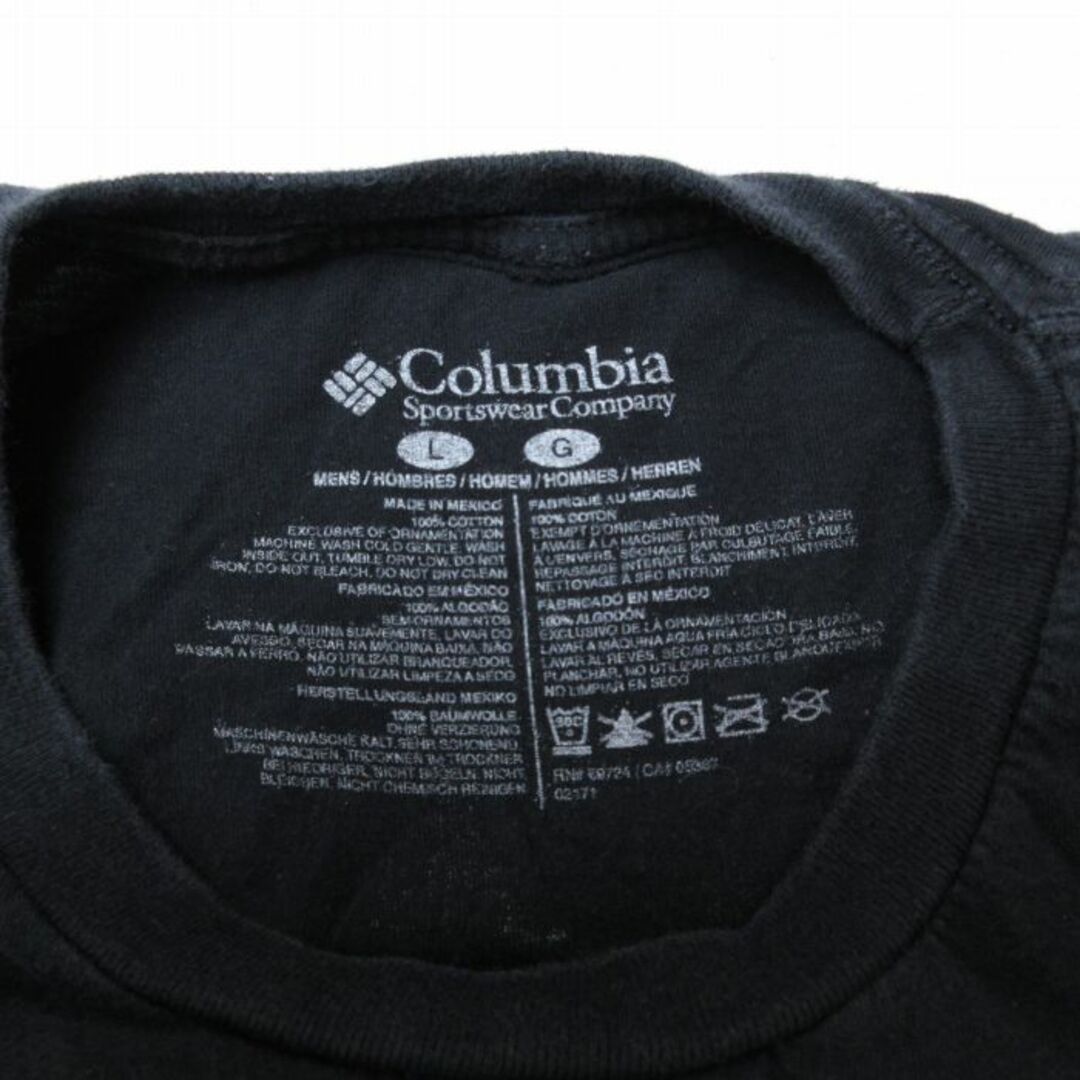 Columbia(コロンビア)のL★古着 コロンビア COLUMBIA Columbia 半袖 ブランド Tシャツ メンズ 魚 PFG コットン クルーネック 黒 ブラック 23jul26 中古 メンズのトップス(Tシャツ/カットソー(半袖/袖なし))の商品写真