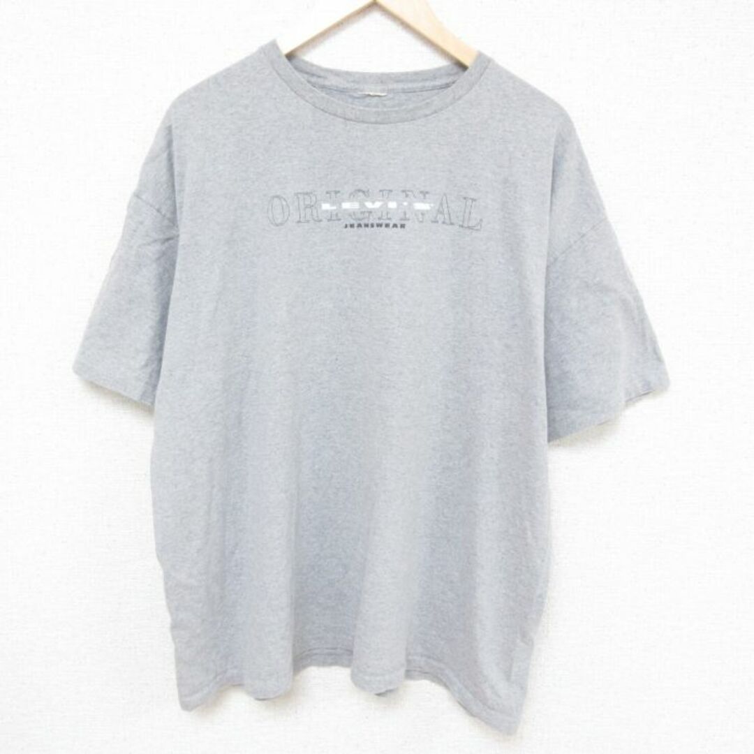 Levi's(リーバイス)のXL★古着 リーバイス Levis 半袖 ブランド Tシャツ メンズ 大きいサイズ クルーネック グレー 霜降り 23jul27 中古 メンズのトップス(Tシャツ/カットソー(半袖/袖なし))の商品写真