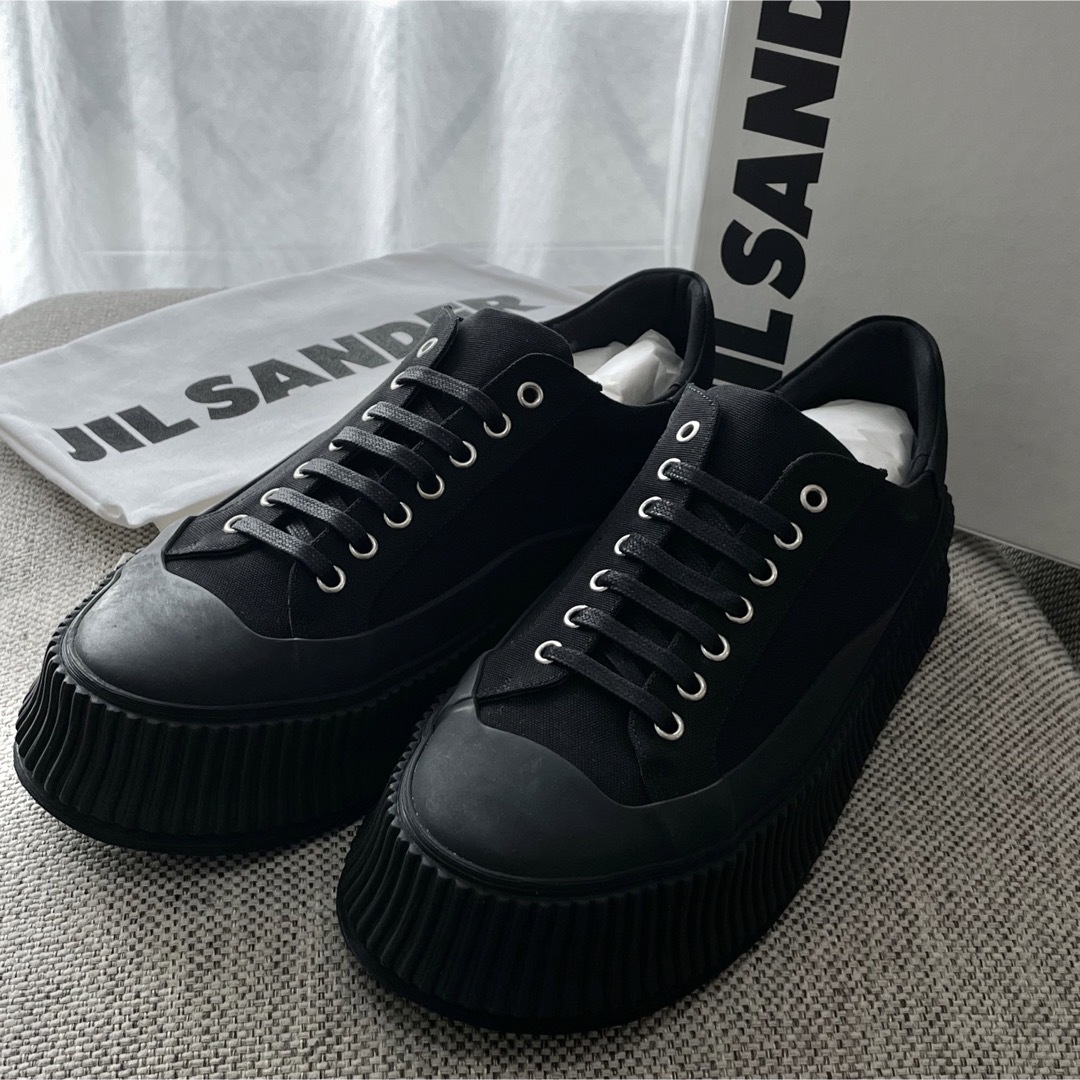 Jil Sander(ジルサンダー)のJIL SANDER キャンバス プラットフォーム スニーカー メンズの靴/シューズ(スニーカー)の商品写真