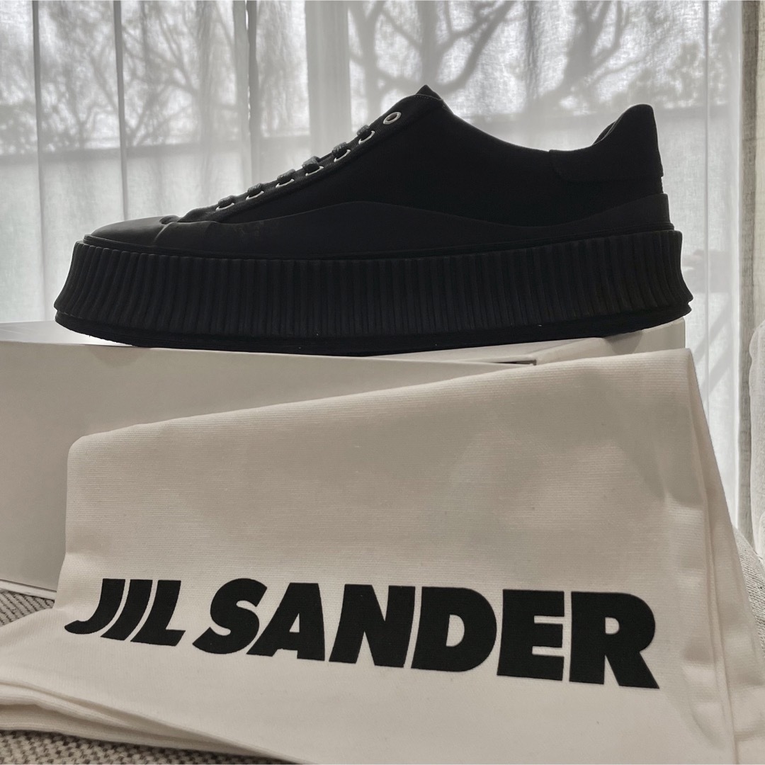 Jil Sander(ジルサンダー)のJIL SANDER キャンバス プラットフォーム スニーカー メンズの靴/シューズ(スニーカー)の商品写真