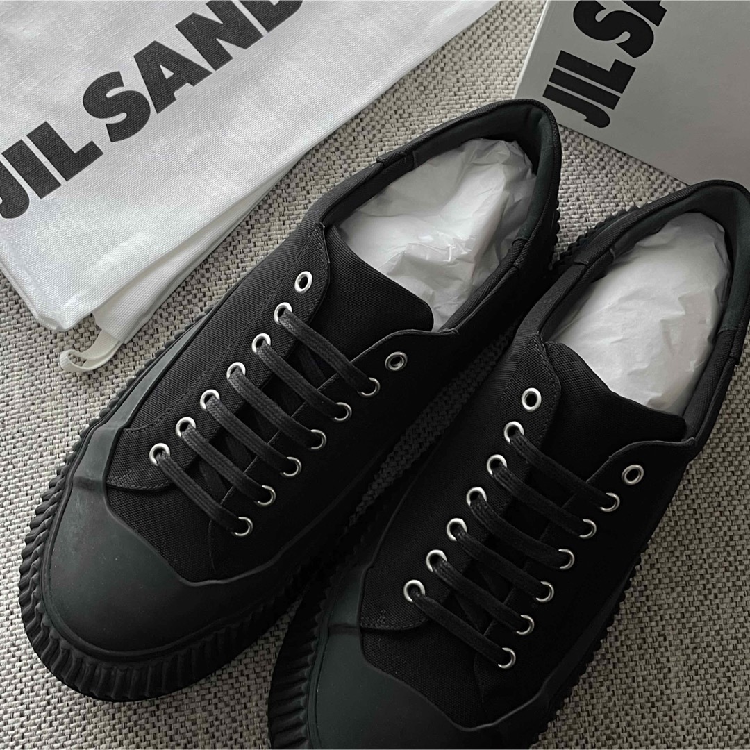 Jil Sander(ジルサンダー)のJIL SANDER キャンバス プラットフォーム スニーカー メンズの靴/シューズ(スニーカー)の商品写真