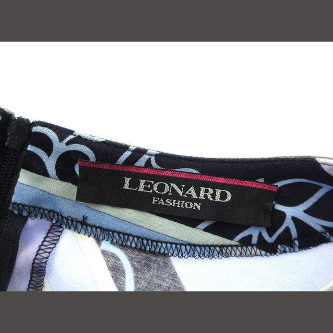 LEONARD(レオナール)のレオナール コットン プリント チュニック カットソー 42 ブルー ネイビー レディースのトップス(チュニック)の商品写真