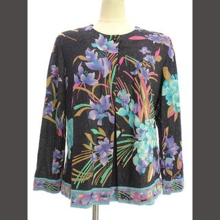海外輸入】 レオナール/LEONARD*シルク混*ウール*花柄*アニマル柄 海外輸入】 レオナール/LEONARD*シルク混*ウール*花柄*アニマル柄