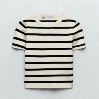 ザラ(ZARA)のZARA ベーシッククロップドニットトップス(ニット/セーター)