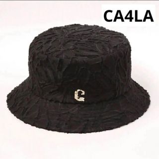 カシラ(CA4LA)のCA4LA バケットハット HAPPINESS2 ブラック(ハット)