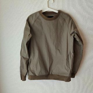 meanswhileミーンズワイル　プルオーバーシャツ　カーキ　美品　春(シャツ)