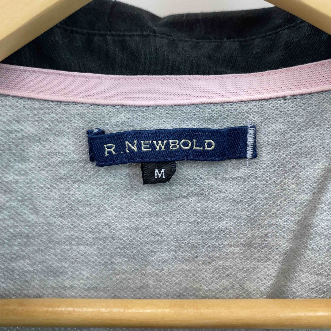 R.NEWBOLD(アールニューボールド)のR.NEWBOLD アールニューボールド メンズ ポロシャツ スキッパー グレー メンズのトップス(ポロシャツ)の商品写真