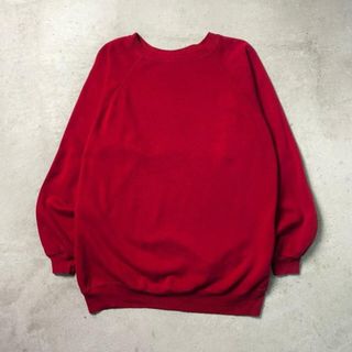 80年代 USA製 Hanes ACTIVEWEAR ヘインズ ブランクスウェットシャツ 無地 ラグランスリーブ メンズXL(スウェット)